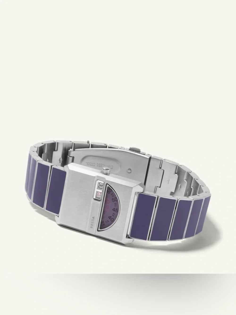 Breda Pulse Tandem Stainless Steel Bracelet Watch, 26mm purple New with Box